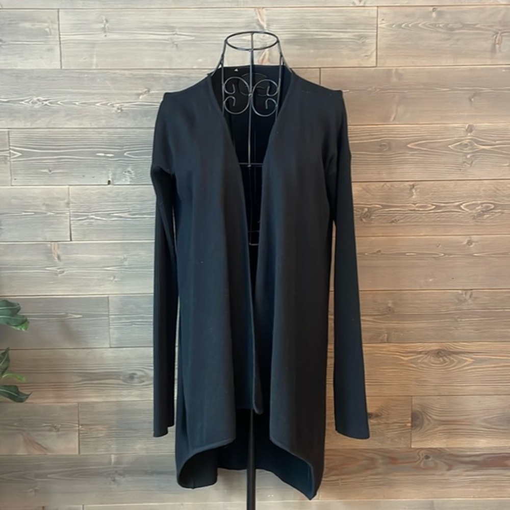 Open front cascade duster/cardigan